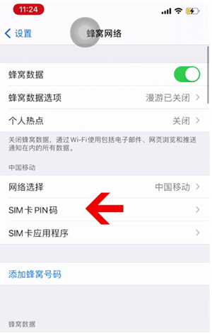 尚义苹果14维修网分享如何给iPhone14的SIM卡设置密码 