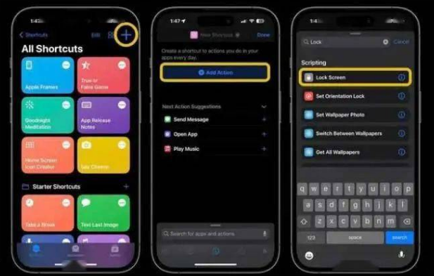 尚义苹果14锁屏维修店分享iPhone14升级iOS16.4后如何创建锁屏快捷方式 