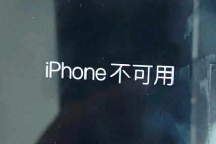 尚义苹果服务网点分享锁屏界面显示“iPhone 不可用”如何解决 